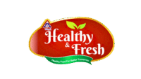 Healthy and Fresh logo – premium natural food brand offering fresh fruits, vegetables, and dairy products.